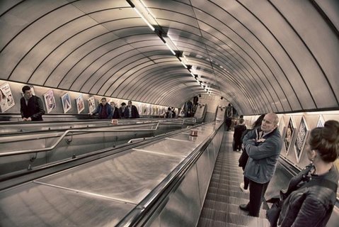 Underground i Euston, London.